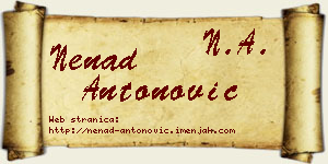 Nenad Antonović vizit kartica